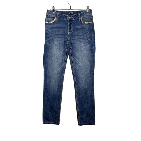 Cache jeans size 4 skinny distressed gem western detailed - Picture 1 of 6